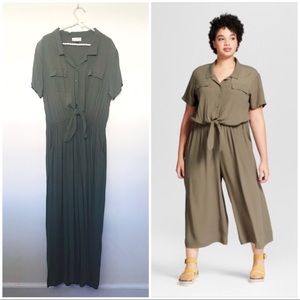Universal Threads Olive Wide Leg Romper